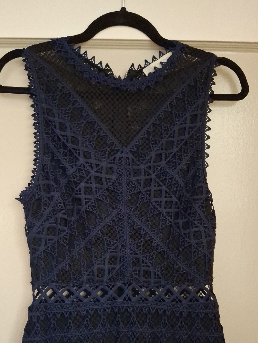 Jonathan Simkhai Navy Crochet Lace Maxi Dress_1 - Picture 3 of 8